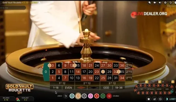 Live Gold Vault Roulette 2